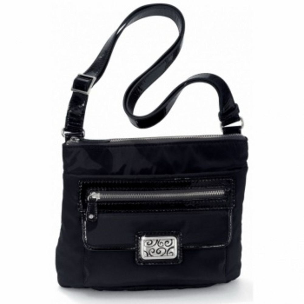 Brighton Charlie Pocket Messenger Bag Black lots of pockets!